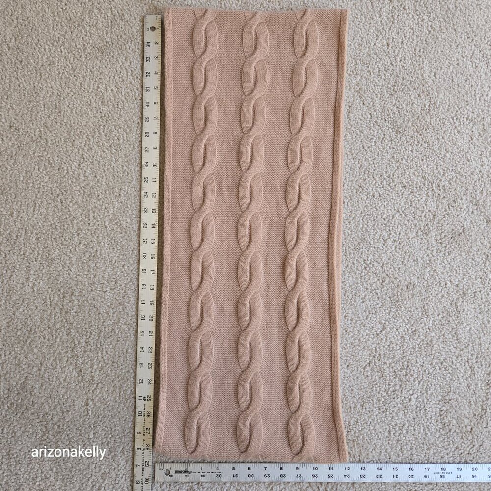NWOT Cashmere Cable Knit Infinity Scarf - Picture 2 of 6